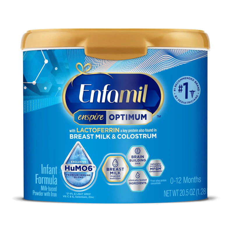 Enfamil Enspire Optimum Baby Formula with Immune-Supporting Lactoferrin Our Closest Formula to Breast Milk Brain Building DHA Dual Prebiotics Infant Formula Powder Baby Milk 20.5 Oz