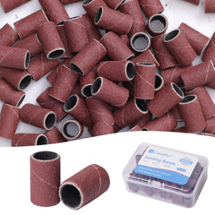 🇺🇸 GazePlus 100 Pcs Sanding Bands for Nail Drill with 3/32” Brown Disposable Sanding Band 240 Fine Grit Nail Sanding Bands for Nail Drill Set Acrylic Nails Gel Manicure & Pedicure
