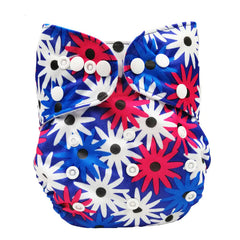 Baby Cloth Diapers with Double Buttons, Leak-Proof PUL