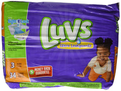 Luvs with Ultra Leakguards Size 3 Diapers 34 Count (Pack of 1)