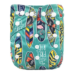 Baby Cloth Diapers with Double Buttons, Leak-Proof PUL