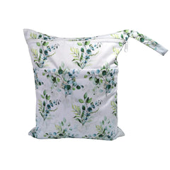 Cartoon Print Baby Double Zipper Diaper Bag (Washable)
