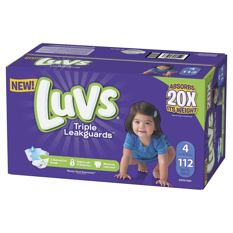 Luvs Luvs Pro Level Leak Protection Diapers Size 4 112 Count 112 Count