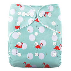 Baby Cloth Diapers with Double Buttons, Leak-Proof PUL