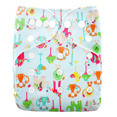 Baby Cloth Diapers with Double Buttons, Leak-Proof PUL