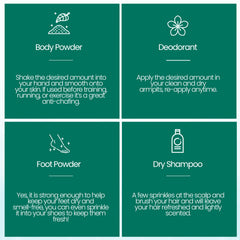 🇺🇸 beNat All-Natural Body Powder. Eco-Friendly.