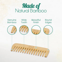 🇺🇸 beNat All-Natural Bamboo Hair Comb