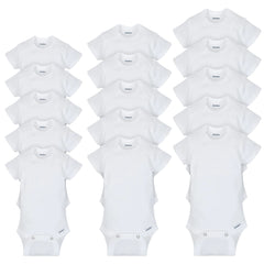 🇺🇸 Gerber Baby 15 Piece Onesies Bodysuit Multi Size Pack White (0-3M 3-6M 6-9M)