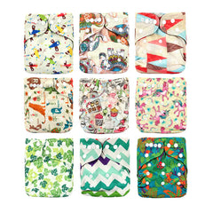 Baby Cloth Diapers with Double Buttons, Leak-Proof PUL