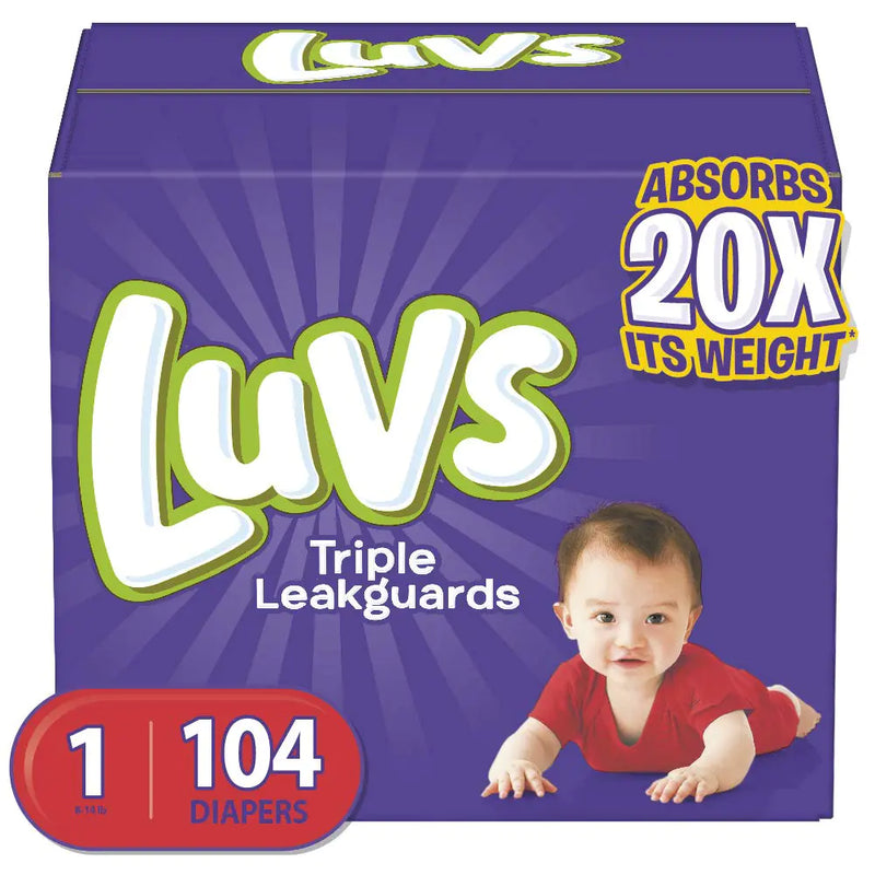Luvs Luvs Triple leakguards Diapers Size 1 104 Count 104 Count