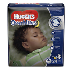 HUGGIES OverNites Diapers Size 4 24 ct. JUMBO PACK Overnight Diapers (Packaging May Vary)
