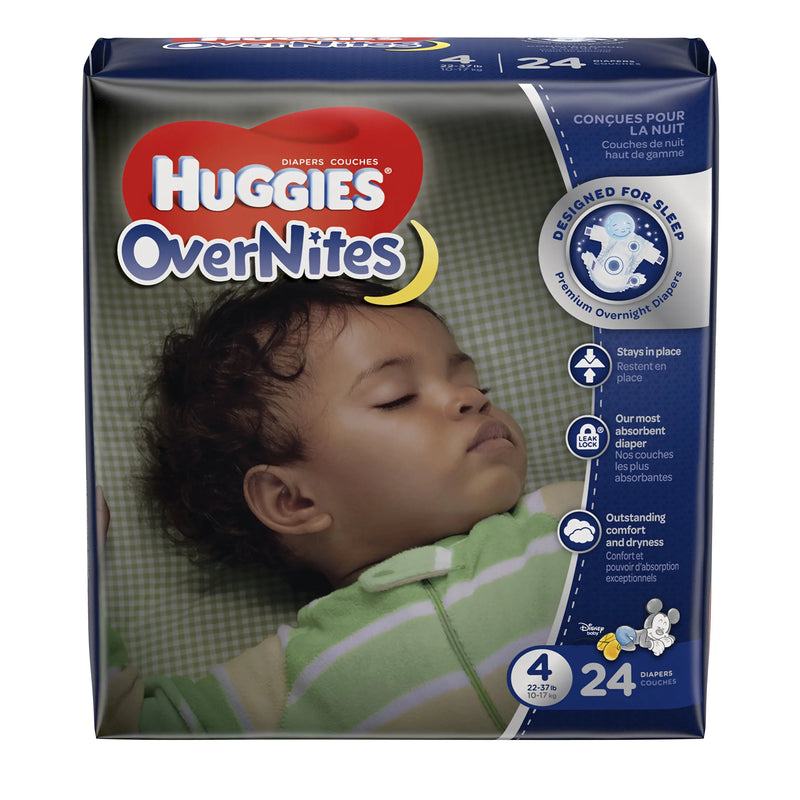 HUGGIES OverNites Diapers Size 4 24 ct. JUMBO PACK Overnight Diapers (Packaging May Vary)