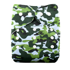 Baby Cloth Diapers with Double Buttons, Leak-Proof PUL