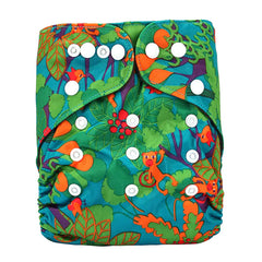 Baby Cloth Diapers with Double Buttons, Leak-Proof PUL