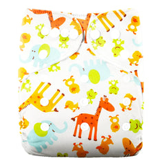 Baby Cloth Diapers with Double Buttons, Leak-Proof PUL