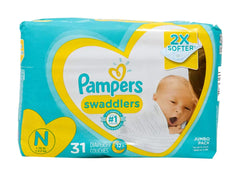 Diapers Newborn/Size 1 (8-14 lb) 31 Count - Pampers Swaddlers Disposable Baby Diapers Jumbo Pack
