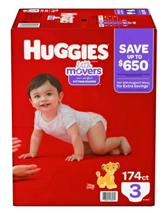 Huggies Little Movers Diapers Size 3-174 ct