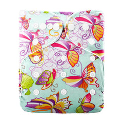 Baby Cloth Diapers with Double Buttons, Leak-Proof PUL