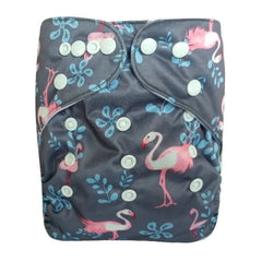 Baby Cloth Diapers with Double Buttons, Leak-Proof PUL