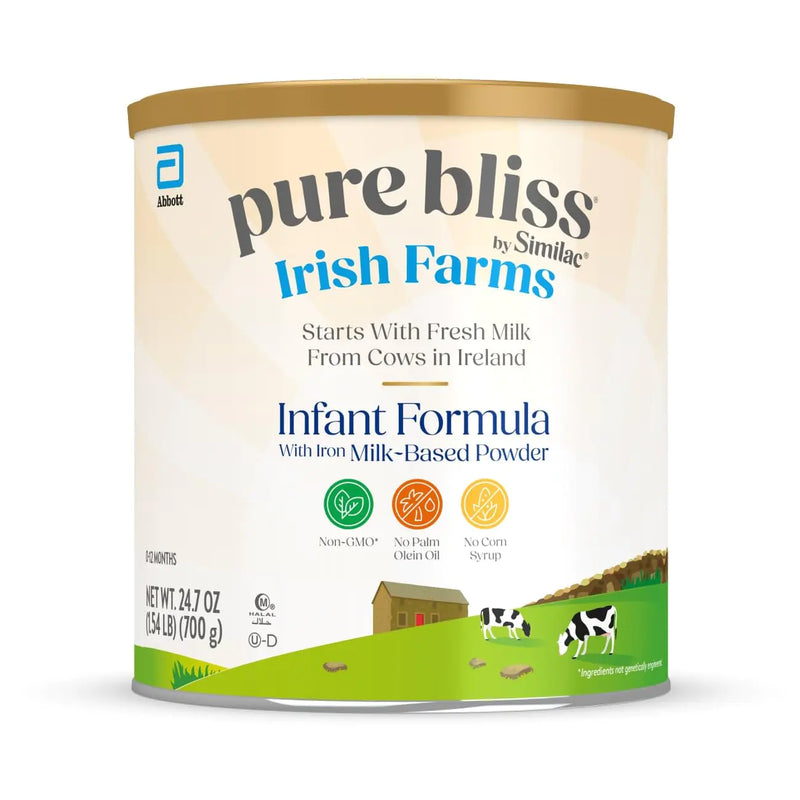 Pure Bliss Irish Farms Easy to Digest Baby Formula Non-GMO Infant Formula 0-12 months 24.7-oz Powder Can