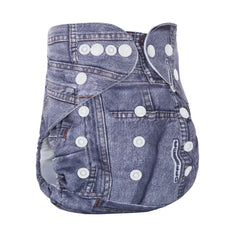 Baby Cloth Diapers with Double Buttons, Leak-Proof PUL