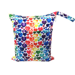 Cartoon Print Baby Double Zipper Diaper Bag (Washable)