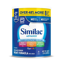 Similac Advance Infant Formula with Iron Baby Formula Powder 30.8-oz Value Can