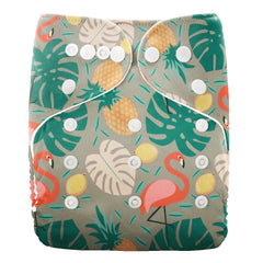 Baby Cloth Diapers with Double Buttons, Leak-Proof PUL