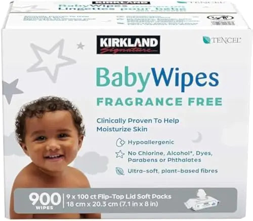 Kirkland Signature Fragrance Free Baby Wipes 900 Count
