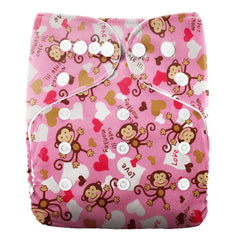 Baby Cloth Diapers with Double Buttons, Leak-Proof PUL