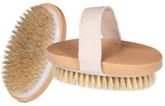 🇺🇸 Opaz Dry Body Brush 2 Pack Natural Bristle for Dry Skin - Exfoliator Scrubber - Wet or Dry Scrub Smooth Cellulite - Stimulate Blood Flow