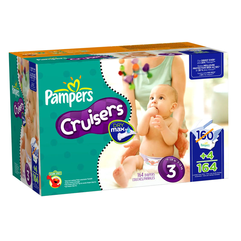 Pampers Cruisers Size 3 164 Count