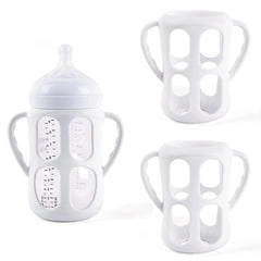 2 Pack Baby Bottle Handles for Philips Avent Natural Bottles Compatible with Avent Glass Bottles 9oz - Silicone Baby Bottle Holder for Hands-Free Convenience Easy Grip Handle