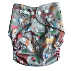 Baby Cloth Diapers with Double Buttons, Leak-Proof PUL