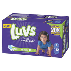 Luvs Luvs Pro Level Leak Protection Diapers Size 4 112 Count 112 Count