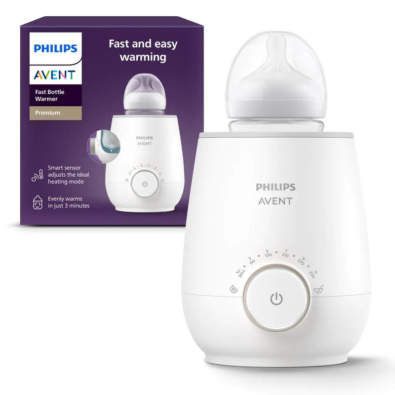 Philips Avent Premium Fast Bottle Warmer with Smart Temperature Control Water Bath Technology Automatic Shut-Off Model SCF358