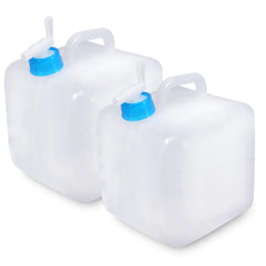 BEWBBAT 2 Pack Collapsible Water Container with Spigot 2.6 Gallon Foldable Camping Water Storage Jug Portable Water Canteen for Outdoor Hiking Fishing Emergency
