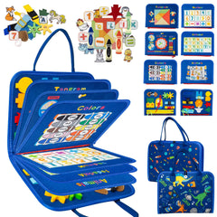 Toddler Busy Board Montessori Toys Busy Book for Toddlers 1-3 Year Old Gifts for 2 Year Old Girls Boy Educational Learning Sensory Kids Ages 2-4 Activities Toy for Airplane Car Travel
