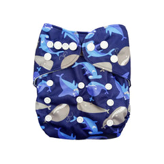 Baby Cloth Diapers with Double Buttons, Leak-Proof PUL