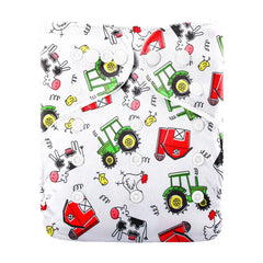 Baby Cloth Diapers with Double Buttons, Leak-Proof PUL