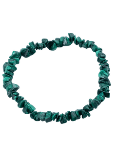 Malachite Chip Stretch Bracelet
