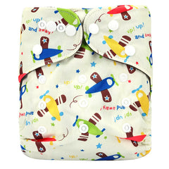 Baby Cloth Diapers with Double Buttons, Leak-Proof PUL