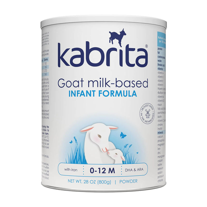 Kabrita Goat Milk Infant Formula - Easy to Digest Baby Formula 0-12 Months - Contains Prebiotics Iron DHA Non-GMO - Gentle on Sensitive Tummies - Formula Supporting Gut Health & Sleep - 28Oz
