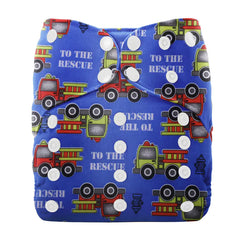 Baby Cloth Diapers with Double Buttons, Leak-Proof PUL