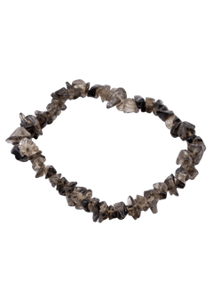 Smoky Quartz Chip Stretch Bracelet