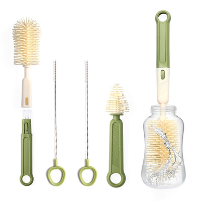 Baby Bottle Brush Set Compatible with Dr Browns Silicone Cleaning Brush for Dr Brown Bottles Bottle Cleaner kit for Dr Browns Glass Bottles