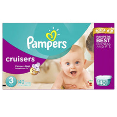 Pampers Size 3 Cruisers Diapers 140 Count