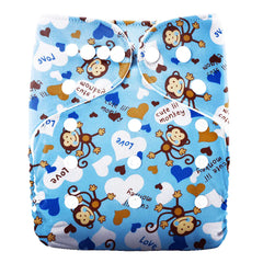 Baby Cloth Diapers with Double Buttons, Leak-Proof PUL