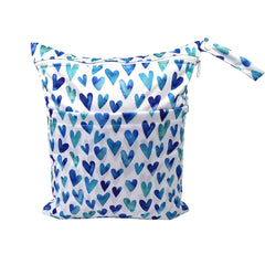 Cartoon Print Baby Double Zipper Diaper Bag (Washable)