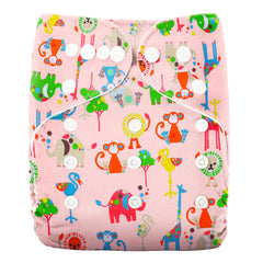 Baby Cloth Diapers with Double Buttons, Leak-Proof PUL